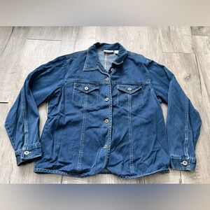 Vintage Bill Blass Denim Shirt Sz large Jean jacket